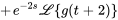 +e^(-2s)\mathcal{L}{g(t+2)}