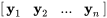 [(bb"y"_1,bb"y"_2, ..., bb"y"_n)]