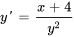 y'=(x+4)/y^2