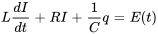 L (dI)/dt+RI+1/Cq=E(t)