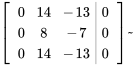 [(0,14,-13,|,0),(0,8,-7,|,0),(0,14,-13,|,0)]~