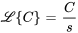 \mathcal{L}{C}=C/s