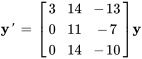 bb(y)&#039;=[(3,14,-13),(0,11,-7),(0,14,-10)]bb(y)