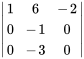 |(1,6,-2),(0,-1,0) ,(0,-3,0) |