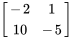 [(-2,1),(10,-5) ]