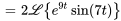 =2\mathcal{L}{e^(9t)sin(7t)}