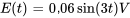 E(t) = 0,06sin(3t)V