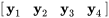 [(bb(y)_1,bb(y)_2, bb(y)_3, bb(y)_4)]