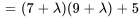 =(7+lambda)(9+lambda)+5