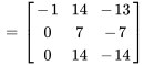 =[(-1,14,-13),(0,7,-7),(0,14,-14)]