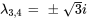 lambda_(3,4)=+-sqrt(3)i