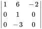 |(1,6,-2),(0,1,0) ,(0,-3,0) |