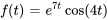 f(t)=e^(7t)cos(4t)