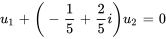 u_1+(-1/5+2/5i )u_2=0