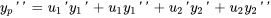 y_p'' = u_1' y_1' +u_1y_1''+u_2' y_2'+u_2y_2''