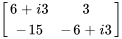 [(6+i3,3),(-15,-6+i3) ]