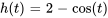 h(t)=2-cos(t)