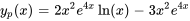 y_p(x)=2x^2 e^(4x)ln(x)-3x^2 e^(4x)