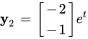 bb&quot;y&quot;_2=[(-2),(-1)]e^(t)