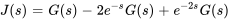 J(s)=G(s)-2e^-sG(s)+e^(-2s)G(s)