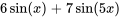 6sin(x) + 7sin(5x)