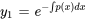 y_1=e^(-intp(x)dx)