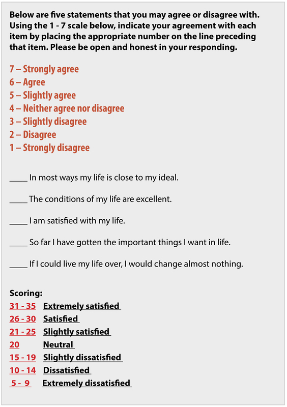a quiz on satisfaction with life