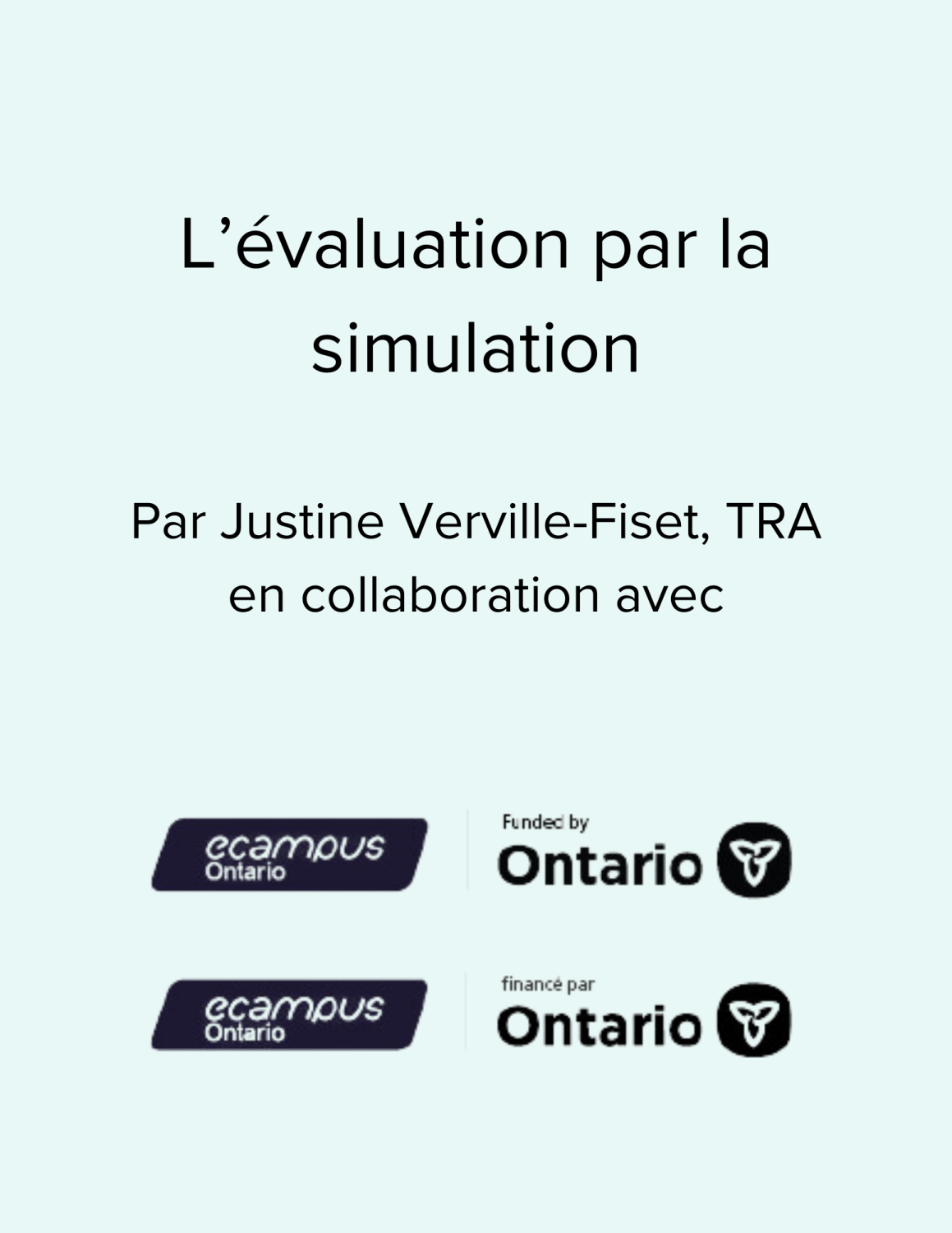 Page couverture de L’évaluation par la simulation