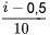 \frac{i-0,5}