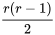 \frac{r(r-1)}{ 2}