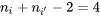 n_{i}+n_{i^{\prime}}-2=4