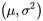 \left(\mu, \sigma^2\right)