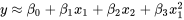 y \approx \beta_{0}+\beta_1 x_1+\beta_2 x_2+\beta_3 x_1^2