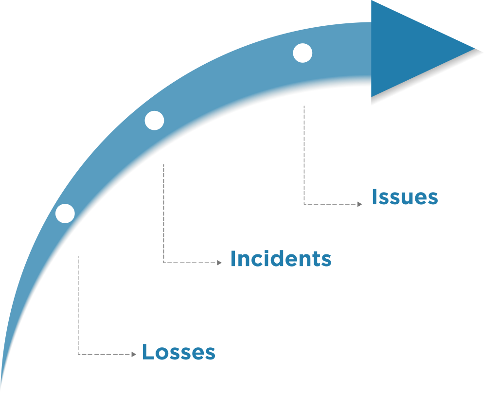 Progression of Issues to Losses. See image description below