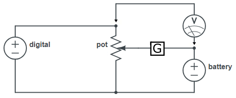 galvanometer balance circuit