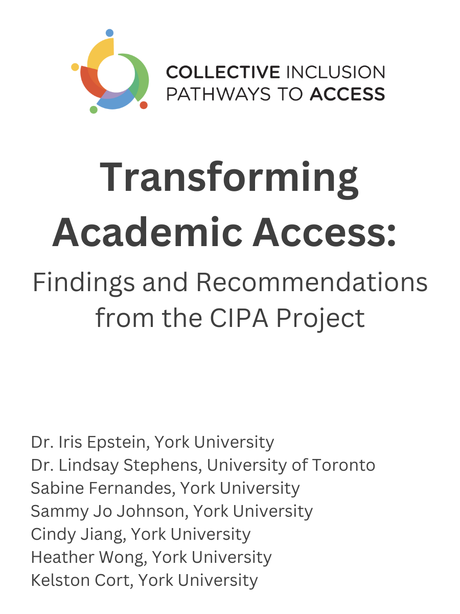 Cover image for Transforming Academic Access: Findings and Recommendations from the CIPA Project