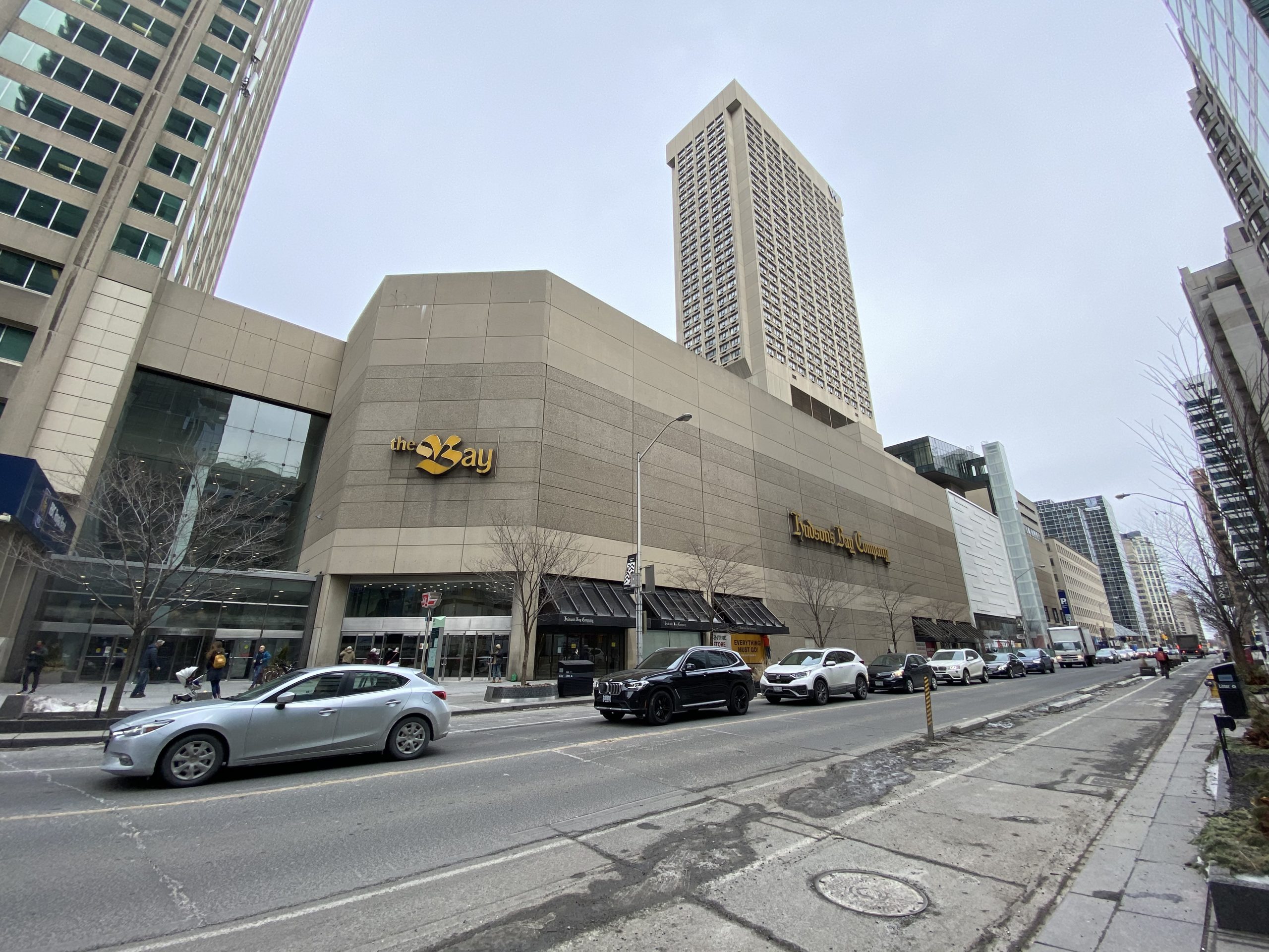 Exterior of a Hudson's Bay store on Bloor Street in Toronto.