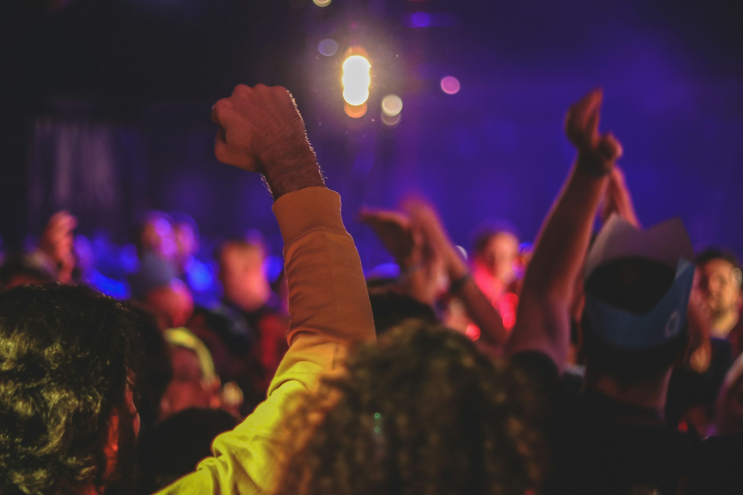Photo of people dancing at a party.
