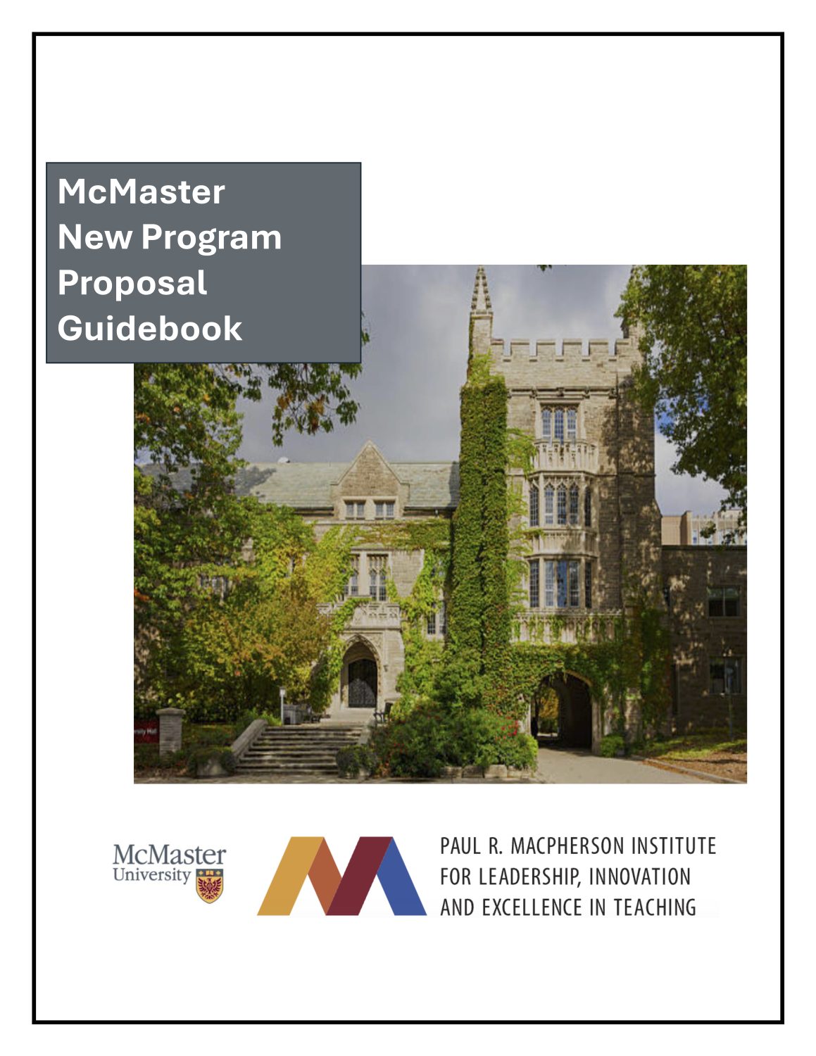 Cover image for McMaster New Program Proposal Guidebook