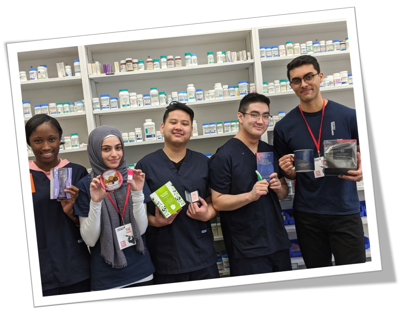 Students in lab uniform