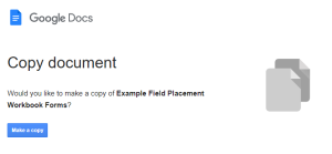 Copy Document Google prompt