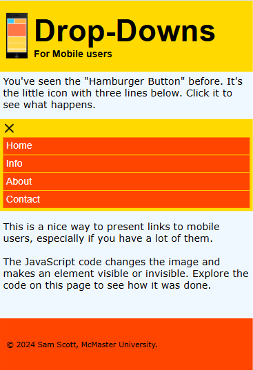 Open hamburger menu.