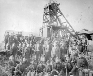 Photo of a group of coal miners