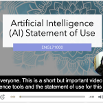 Artificial Intelligence AI Statement of Use video screenshot
