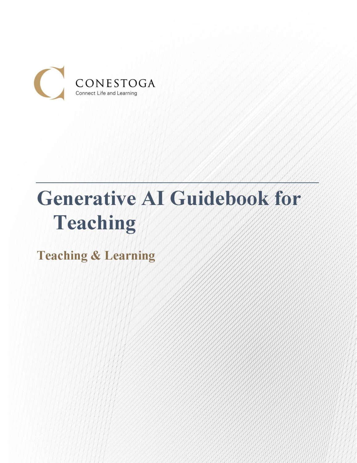 Cover image for Generative AI Guidebook for Teaching & Learning at Conestoga