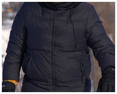 A puffy winter jacket.