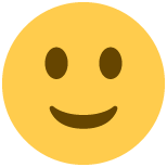 Emoji of a smiley face.