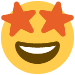 Emoji of an excited face.