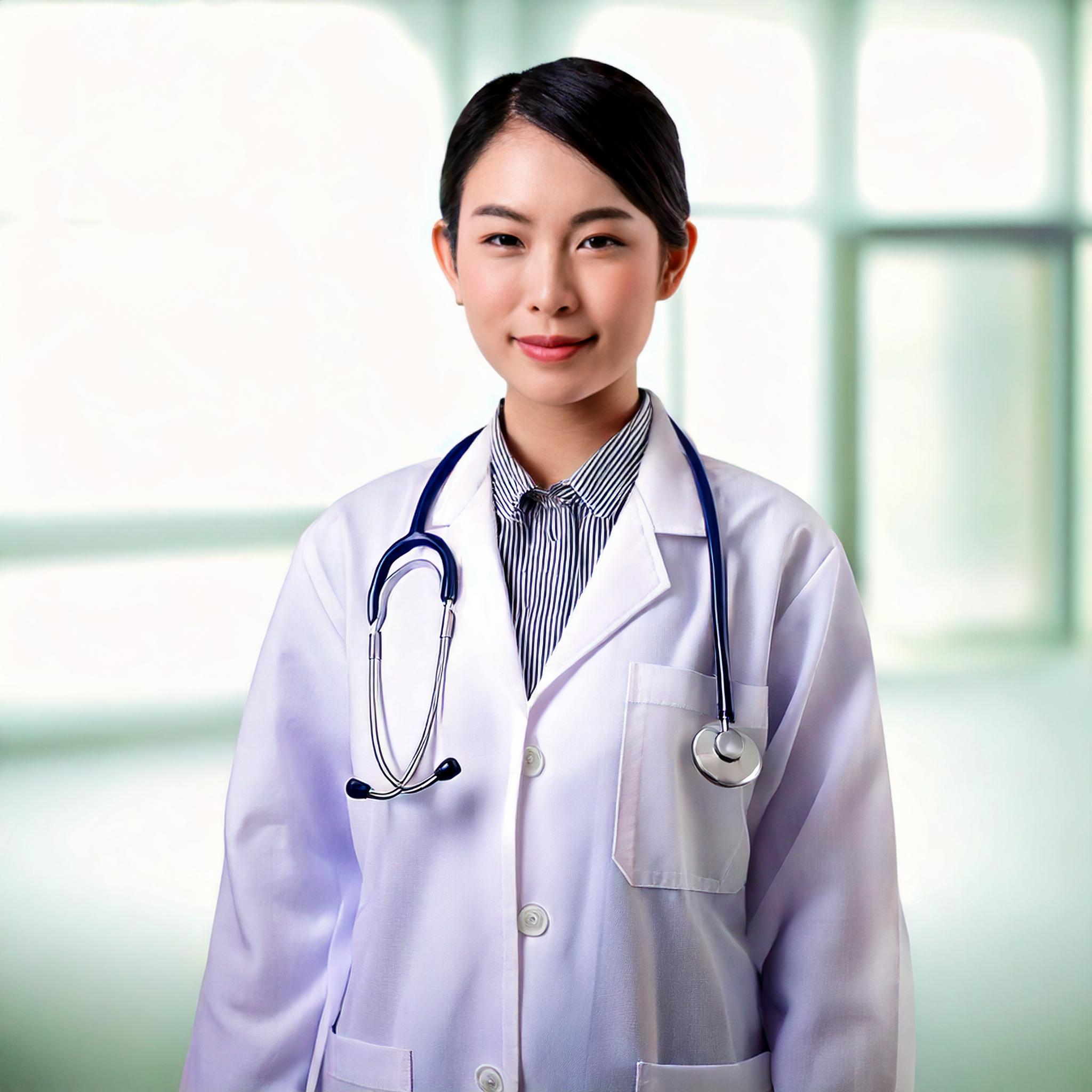 A young Korean female doctor.