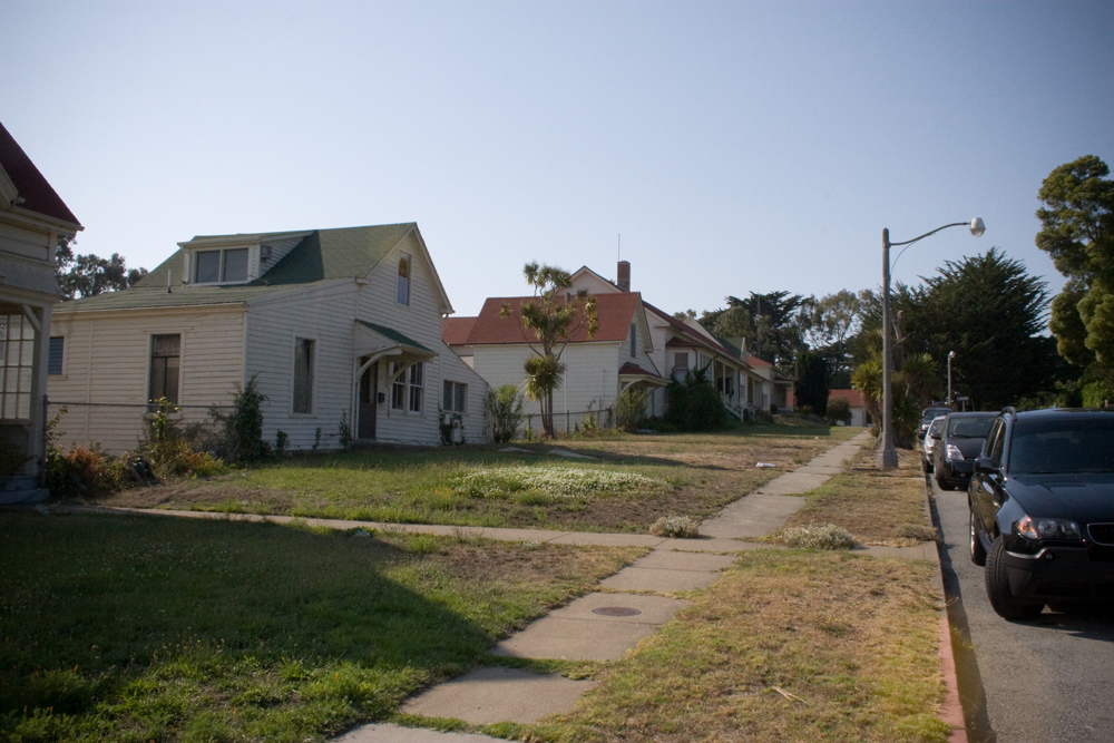 A row of houses.